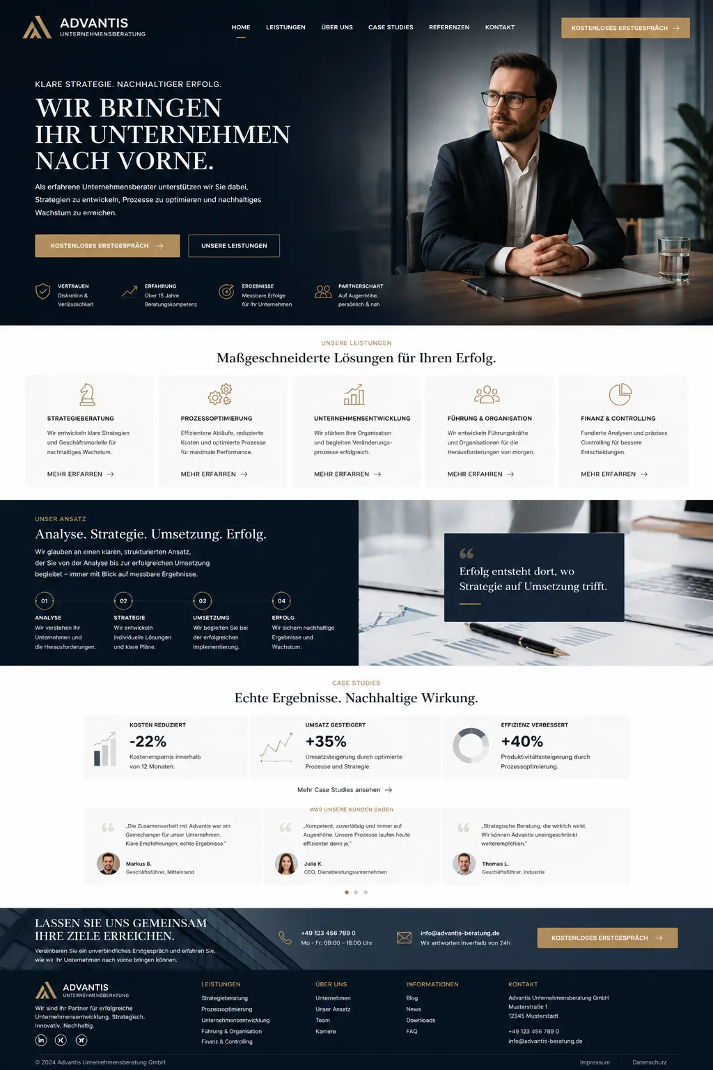 Beratungs-Website Mockup
