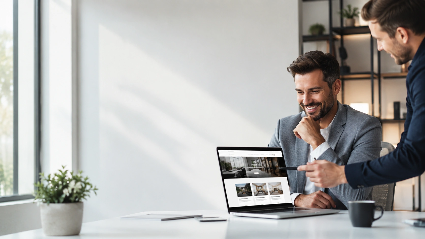 Beispiel einer NexFlow-Website auf Laptop und Smartphone